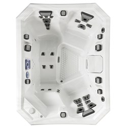 overhead image of the V65L hot tub
